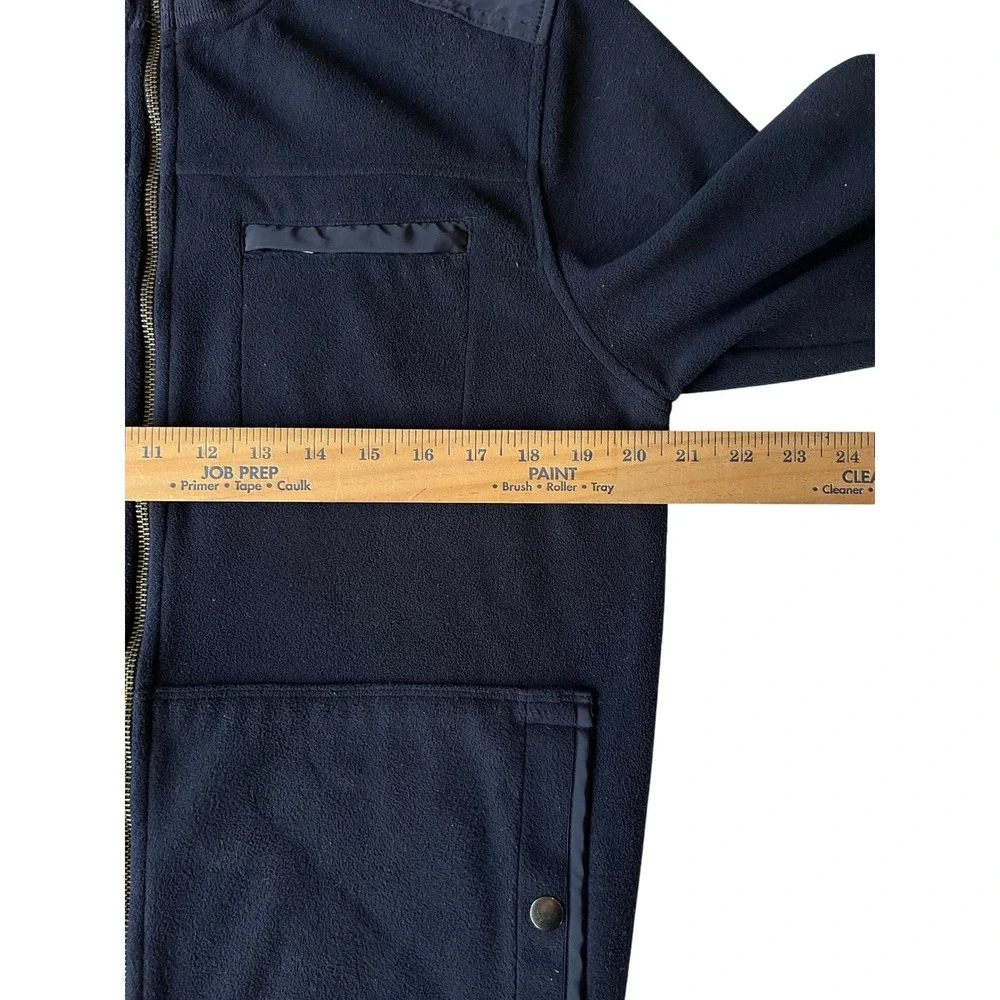 Banana Republic Men's‎ Full Zip Mock Neck Fleece Jacket Size Medium Navy Blue M